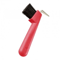 Hoof Pick Plastic Handle With Brush